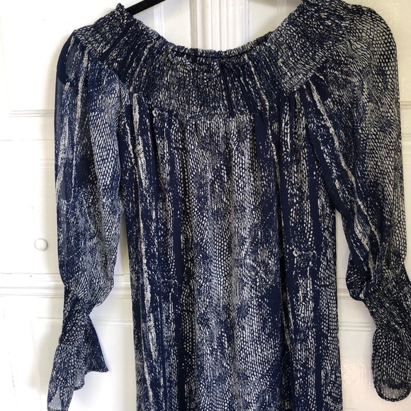 Abbeline Navy/white snake print dress. New. - Picture 2 of 2